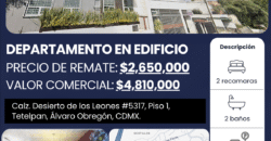 Departamento en Astoria, Desierto de los Leones, Tetelpan