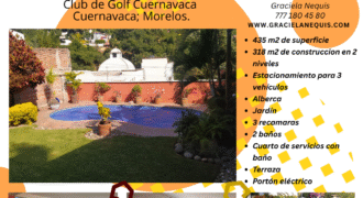 Casa en Fraccionamiento Club de Golf Cuernavaca; Morelos