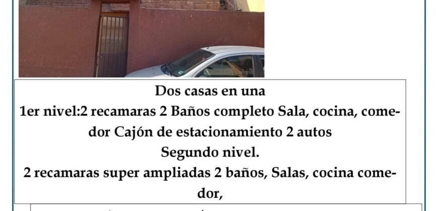 SE VENDE 2 CASAS EN UNA EN TOLUCA, MEX.