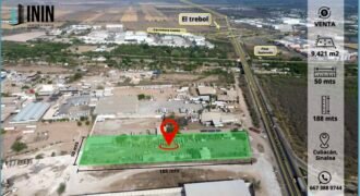 «Terreno Industrial de 9,421 m² en Culiacán Sur con Oficinas, Bodegas y Frente a Carretera – Ideal para CEDIS o Proyectos Logísticos»
