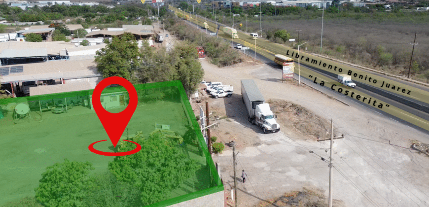 «Terreno Industrial de 9,421 m² en Culiacán Sur con Oficinas, Bodegas y Frente a Carretera – Ideal para CEDIS o Proyectos Logísticos»