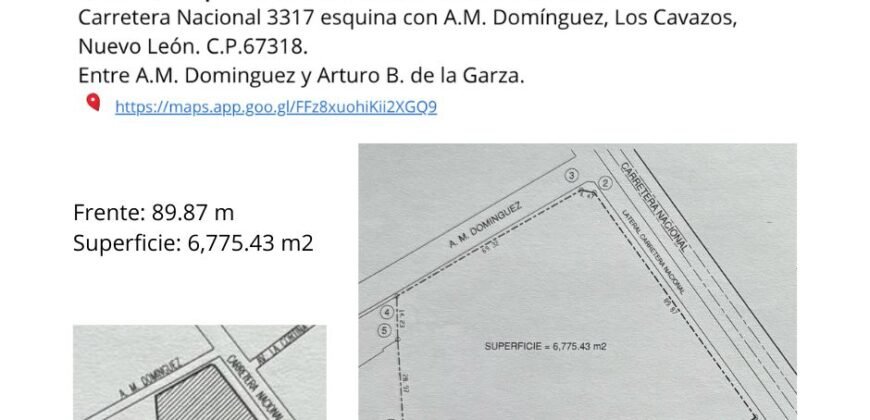 SE VENDEN DOS TERRENOS COMERCIALES CONTIGUOS -Frente a Carretera Nacional –