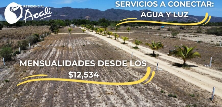 Lotes a unos pasos del mar en Playa Palmarito/ Fraccionamiento Acali Residencial