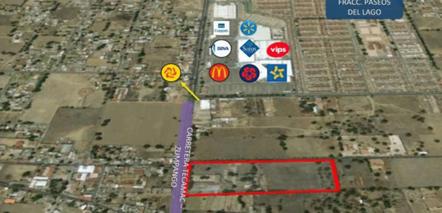 TERRENO COMERCIAL/LOGISTICO/INDUSTRIAL EN SAN SEBASTIAN ZUMPANGO