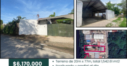 Terreno amplio con palapa y casa/oficina en venta, 1,542.61 mt2!! 🚨 Gran oportunidad!!!, Carr. 20 de Nov. S/N Sabina, Vhsa, Tab. 🏠 $6,170,000