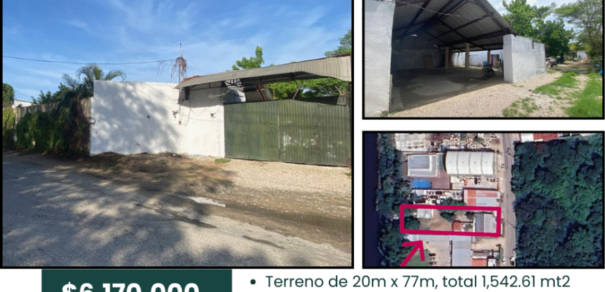 Terreno amplio con palapa y casa/oficina en venta, 1,542.61 mt2!! 🚨 Gran oportunidad!!!, Carr. 20 de Nov. S/N Sabina, Vhsa, Tab. 🏠 $6,170,000