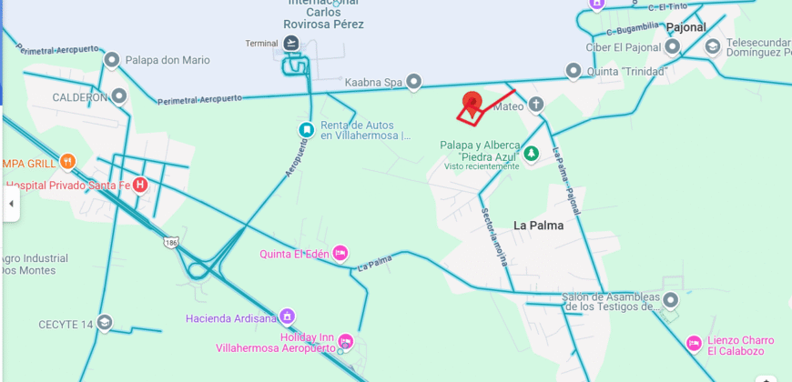 Terreno en venta 3079 mt2!! 🚨 Plusvalía y bien ubicado, a un lado del Aeropuerto y 15 minutos de Villahermosa!! Ra. La Palma, Vhsa, Tab. 🏠 💲4,090,000.00