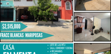 Casa en venta de 180 m2 de construcción!! en Calle Geranios, Fracc. Blancas Mariposas, Villahermosa, Tab. ¡La oportunidad que estabas esperando dentro de la ciudad! por $2,515,000