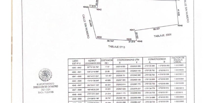 Terreno a 15 minutos de Mérida y 33 minutos de la playa