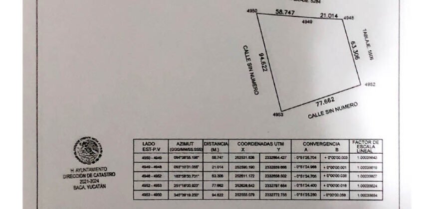 Terreno a 15 minutos de Mérida y 33 minutos de la playa