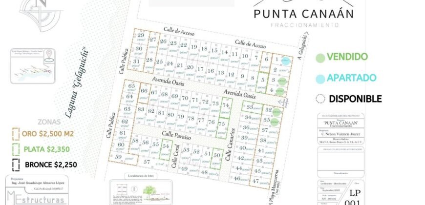 Lotes en venta en Playa La Mancuerna, cerca de la laguna, la playa y el mar