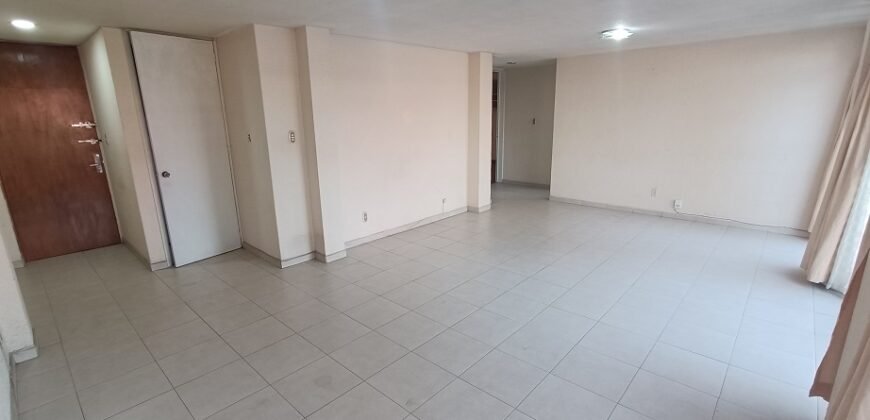 Departamento amplio de 86 m. en VENTA, dos recamaras, un baño, un estacionamiento, Col. Xotepingo, Coyoacan, cdmx