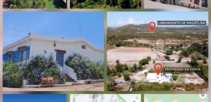Se vende Casa Campestre a 10 min de Mazatlán 4 recámaras, comodidades de ciudad y detalles de lujo, con granja orgánica autosustentable. $7.900,000 pesos mexicanos.