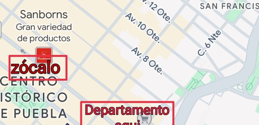 «DEPARTAMENTO EN CENTRO HISTORICO PUEBLA EN RACCIONAMIENTO PRIVADO»