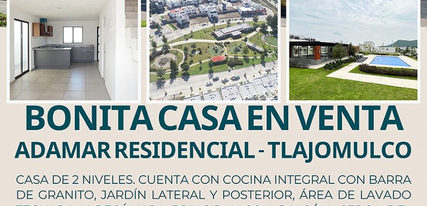 Casa en Venta en ADAMAR Residencial, Tlajomulco. 93 Mts.