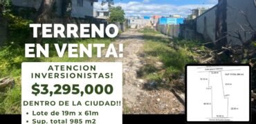 🚨 Terreno en venta!! 🚨 Gran oportunidad, dentro de la ciudad!!!, Calle I. Gutiérrez, Col. Atasta, Vhsa, Tab. 🏠 $3.295,000 🚨