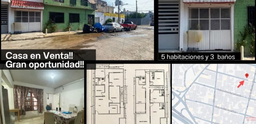 🏡 Casa en venta de 209 mt2 construidos!!! Céntrica, en Calle Natividad Arias, casi esq. Noe de la Flor, Col. 18 Marzo, Vhsa., Tab. por $1,495,000!!