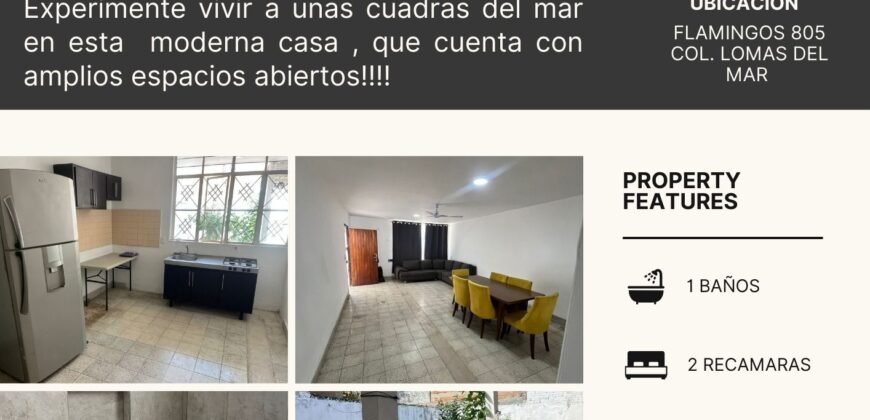Hermosa casa lista para habitar a 8 min del malecón y playa COL LOMAS DEL MAR