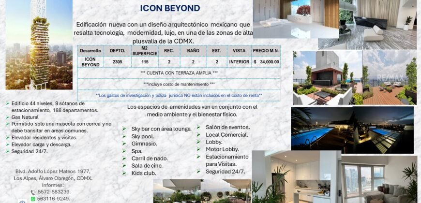 HERMOSO DEPARTAMENTO ICON BEYOND